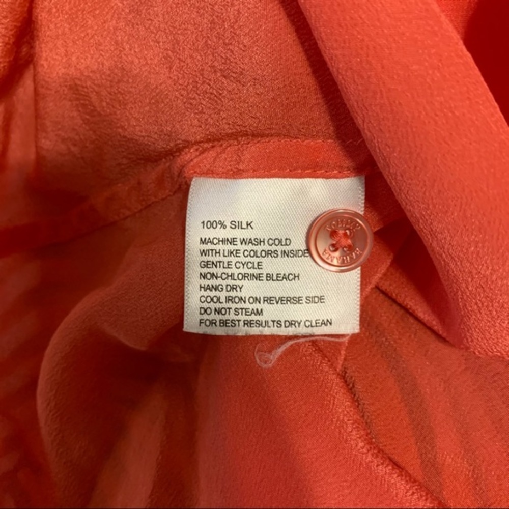Tommy Bahama Woman’s Pink Button Down Collard Short Sleeve Shirt - Picture 7 of 9